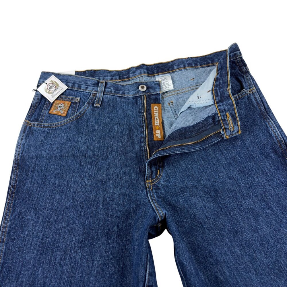 Cinch Bronze Label Slim Fit Original Rise Slightly Tapered Jeans Mens 38 x 36